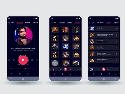 Music Apps design applications apps audio player brand flat gfx minimal mobile app mobile ui music music art music player musician product software ui ui design userinterfaces ux web interface