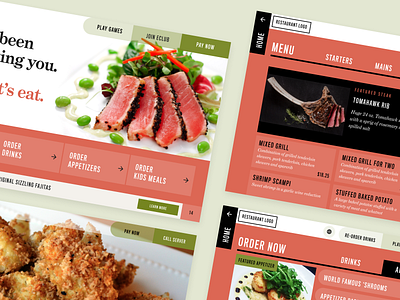 Digital Menu Design System design design system product design restaurants touchscreen ui ux