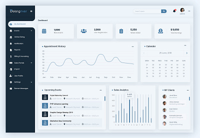 Event Dashboard branding business clean design dashboad dashboard dashboard ui design event minimal ui design web ui design website