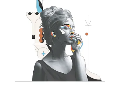 MODEL abstract art brochure design fashion fashion design illustration illustrator magazine model photoshop ui