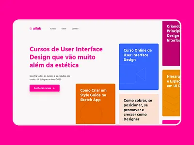 UI Lab Hero Banner courses design flat hero banner minimal ui ui lab uilab user interface visual design web website