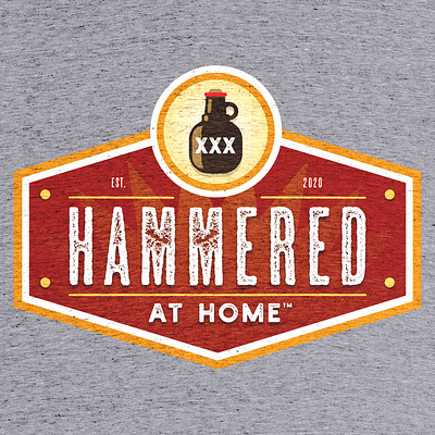 Hammered At Home branding icon logo tshirtdesign