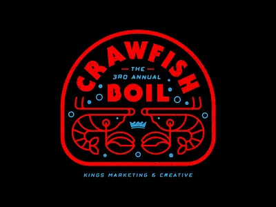 CRAWFISH DRIBBBLE annual basketball boil bubbles crawfish creative kings marketing mudbug