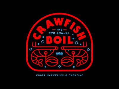 CRAWFISH DRIBBBLE annual basketball boil bubbles crawfish creative kings marketing mudbug