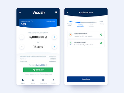 Vicash | Finance App app bank app finacial finance finance app finance business icon icon design icon set loan app progressbar ui