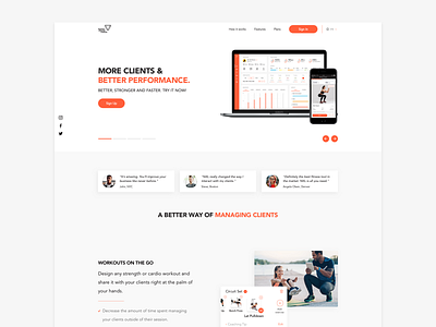 NXL Fitness Landing Page landing page product design responsive ui ux webdesign website