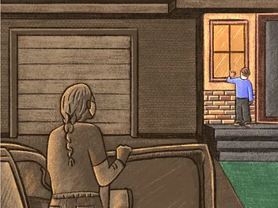 Series: Not so Distant coronavirus covid 19 covid 19 family home house illustration love mother nurse procreate sacrifice social social distancing son