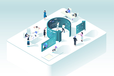 SCRUM methology concept illustartion agile illustration isometric kanban management scrum vector web