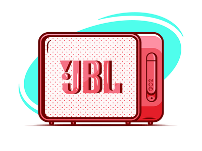 Speed of Sound cartoon flat illustration jbl sound speaker vector