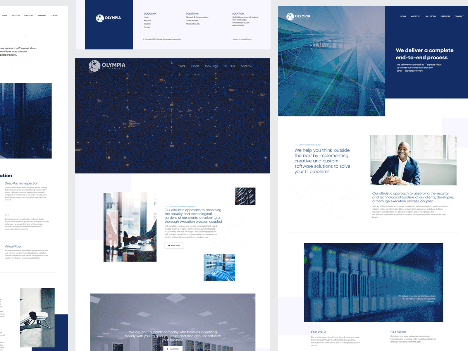 IT Company Landing Page desiginspiration design homepage landing page technology ui uidesign uiux design ux uxdesign web webdesign webinterface