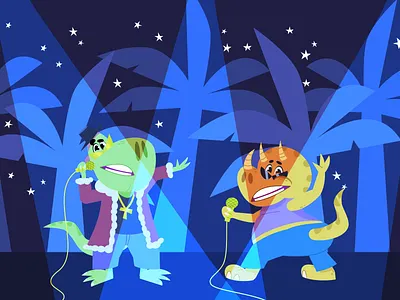 Because I Got High animation character design dino dinosaur funny ghetto hiphop illustration loop motion motionstory music rap singing stage