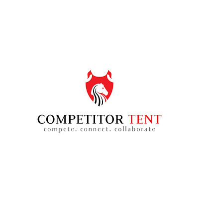 COMPETITOR TENT branding design horse horse logo horse racing logo logodesign tent tent logo vector