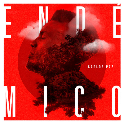 Endemico Album Cover cover design design doubleexposure illustration music cover musician red