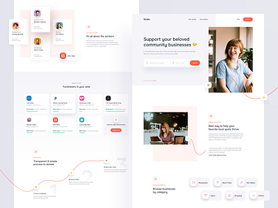 Feniks — Homepage 🤝 clean corona coronavirus covid 19 crowdfunding emoji fundraise fundraising homepage interface landing page layout photography product simple ui ux web website widelab