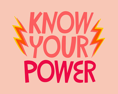 Know Your Power hand letter hand letterer hand lettering handlettering type typedesign typography