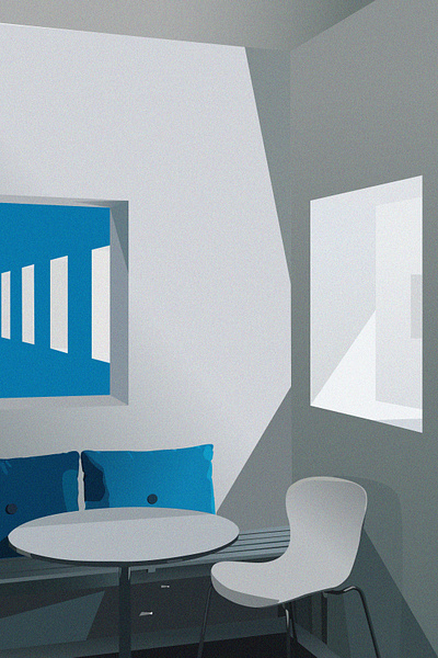 the blue room graphic design illustration ilustração interior interior design minimalist minimalistic minimalistic art vector vectorart