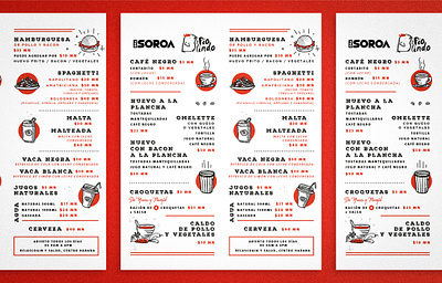 Pio Lindo_Menu editorial editorial design menu menu design red and black