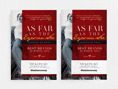 Promotional Flyer boutique chic elegant fashion glamour marketing new collection night club promotion