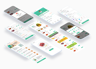 Delivery App Redesign 2020 account settings add to cart basket branding cart clean ui delivery fruits fruits and vegetables online homepage offers payment form ratings ratings page rebranding register page steps to register vegetables