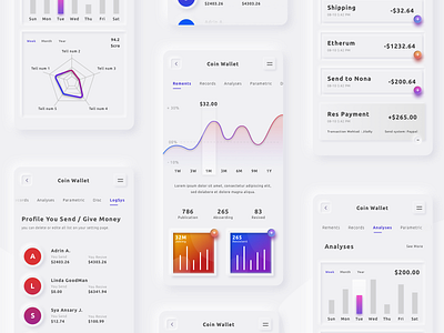 Coin Wallet Minimal Neumorphic adobe xd android application clean dailyui designinspiration illustrator inspiration ios iphone minimal neumorphic neumorphism ui ux wallet white