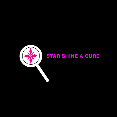 Star Shine A Cure Logo branding cross design fundamentals graphicdesign icon illustration logo magnify glass. minimal nonprofit type typography vector