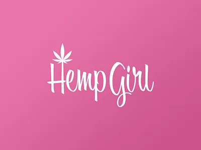 HempGirl Logo Design girl hemp hemp logo hemp oil hempgirl logo logo design pink weed