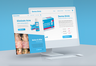 Derma Drink UX/UI after effects animation design mobile mobile ui sketch ui ux web web design