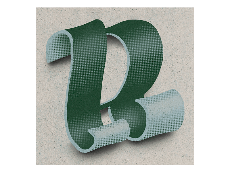 R for 36 Days of Type 2020 36days adobe 36days r 36daysoftype 36daysoftype07 custom design glitter goodtype illustration lettering logo texture type typography tyxca