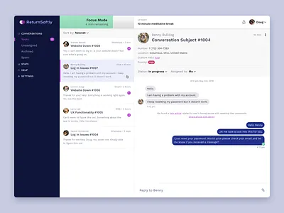 Chat App Concept app chat conversation customer service messaging product support ui