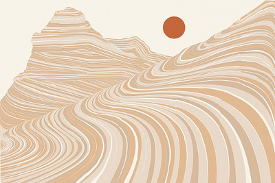 The Wave arizona desert design flat illustration mountain thewave vector