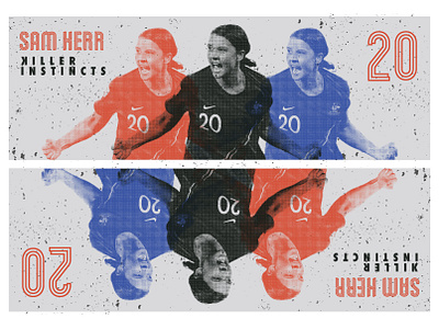 SAM KERR australia bitmap football futbol graphic design halftone soccer