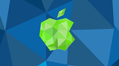 Apple Ruby apple apple design blue classic design diamond green illustration logo minimal origami ruby stone