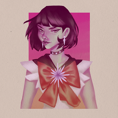 Sailor Saturn art artwork digital art fanart illustration sailor saturn sailormoon