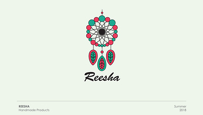 Reesha Handmade Products ogo bracelet brand design brand identity branding colorful dream dreamcatcher feather graphic design graphicdesign handcraft handmade icon logo logo design logodesign vector vectorart