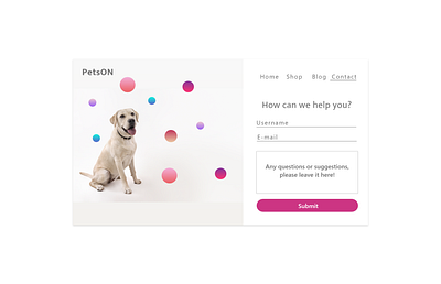 Daily UI: Contact #028 @challenge @contact @daily ui @pets design ui ux website