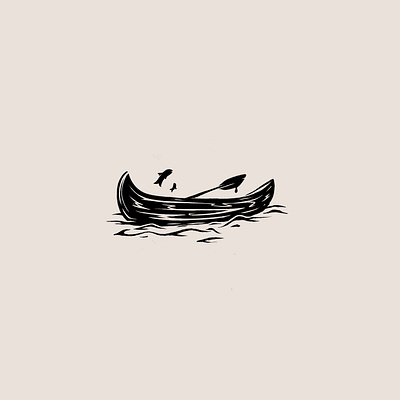 Canoeing by Austin Moncada blackandwhite camping camping drawing canoe canoeing cozy cabin great outdoors hand crafted hand drawn illustration inking kayak kayaking outdoor illustration outdoors rafting trees wildlife wood cabin