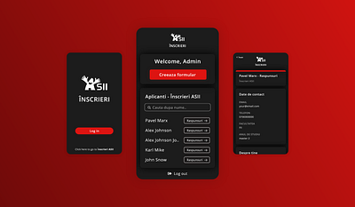 ASII inscrieri - admin asii design mobile web