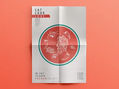 Vege Fesival Leaflet Design (Eat, Cook, Love) cooking design designconcept designideas festival festival poster freelance freelance designer illustration leaflet leaflet design poster posterdesign typography vector vegetarian