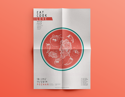 Vege Fesival Leaflet Design (Eat, Cook, Love) cooking design designconcept designideas festival festival poster freelance freelance designer illustration leaflet leaflet design poster posterdesign typography vector vegetarian