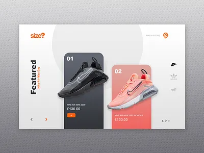 Landing Page - Size? branding colour design nike ui ux website