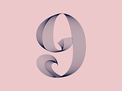 QUARANTYPE - 9 X 36 Days Of Type #7 36days 36daysoftype 36daysoftype07 alvaromelgosa artdirection graphicdesign lettering motiongraphics numbers quarantype typography