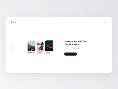 Sprout Photo - Home Screen photographer photography ui web web app web design