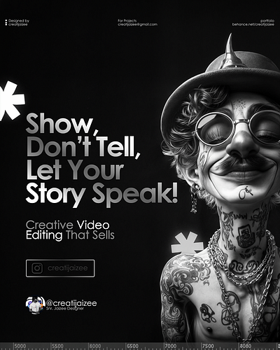 Don't Tell let your Story 3d designs 3d modeling creative social media social media post