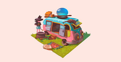 van digital painting fantasy game art game artist illustration