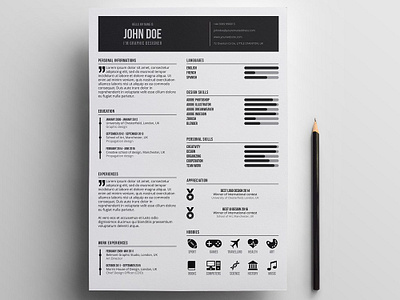 Free Minimal Designer Resume Template curriculum vitae cv cv template design free free cv template free resume template freebie freebies resume