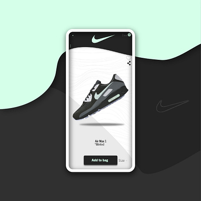 Minted branding design mockup nike shoe