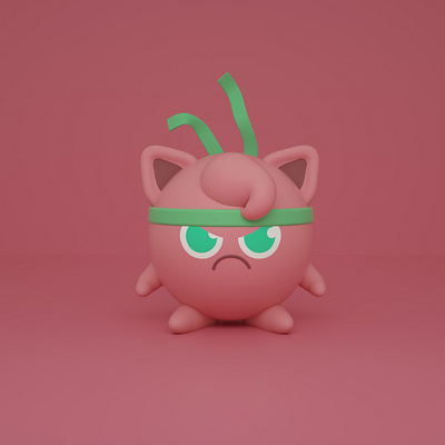 Puff!! 3d character character design cute illustration jigglypuff kawaii nintendo pokemon render satoshi tajiri