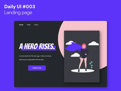 Daily UI #003 - Landing Page dailyui landing page ui website