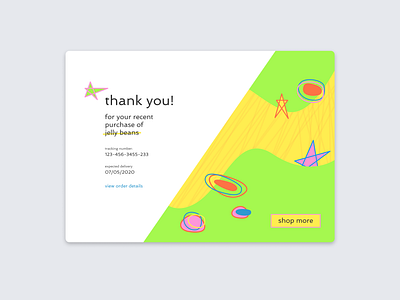 Daily UI Day 17: Email Receipt app branding candy confirmation confirmation email dailyui design eblast email email receipt illustration online shopping order receipt shopping shopping cart type ui vector website