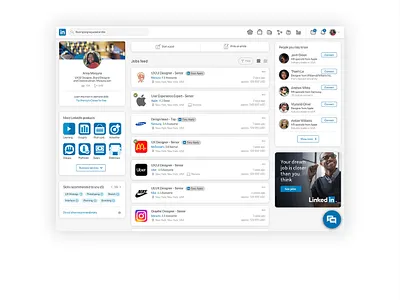 LinkedIn Redesign - light mode design interaction interface linkedin redesign typography ui ux web web design webdesign website design